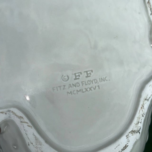 Mid-Century Modern Vintage 1976 Fitz & Floyd Ceramic Goose Swan Soup Tureen W/ Ladle Spoon For Sale - Image 3 of 10