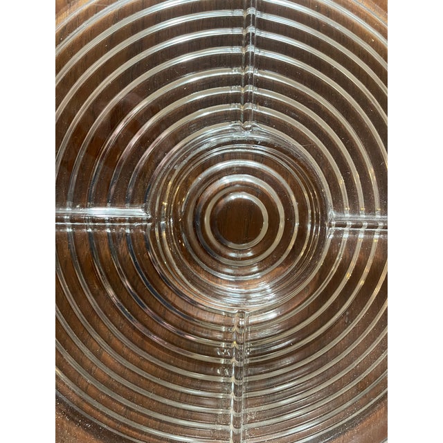 Anchor Hocking 1960s Art Deco Anchor Hocking Manhattan Divided Depression Glass Relish Platter For Sale - Image 4 of 6