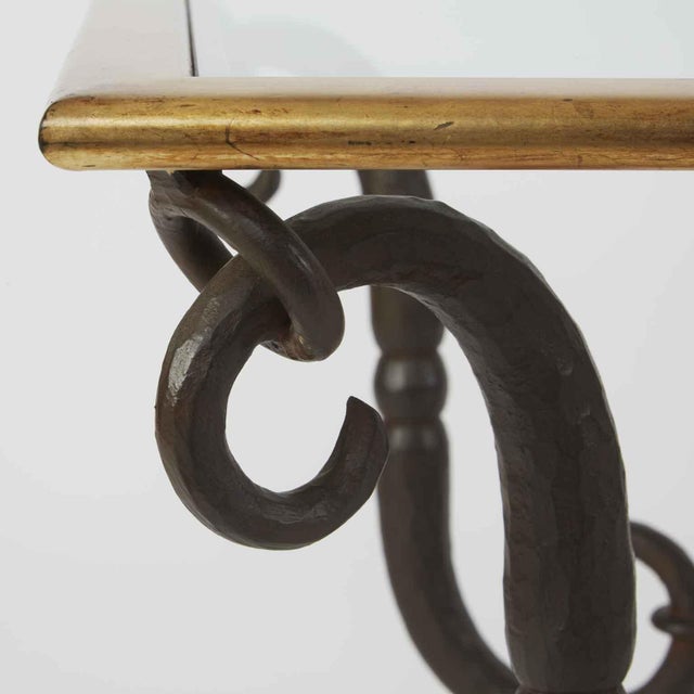 Rectangular Crystal and Iron Coffee Table, 1980s For Sale - Image 4 of 9