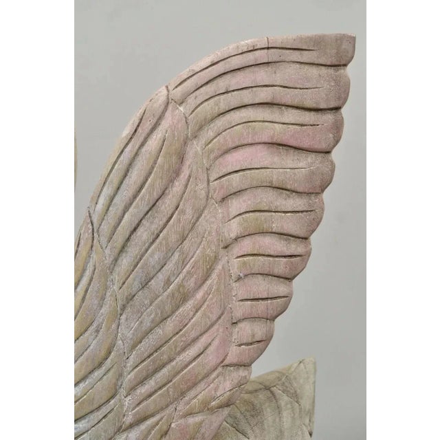 Mid 20th Century Carved Wood Regency Swan Statue Figure Chairish