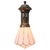 Black French Art Deco Opaline Glass and Brass Pendant Lamp, 1920s For Sale - Image 8 of 9