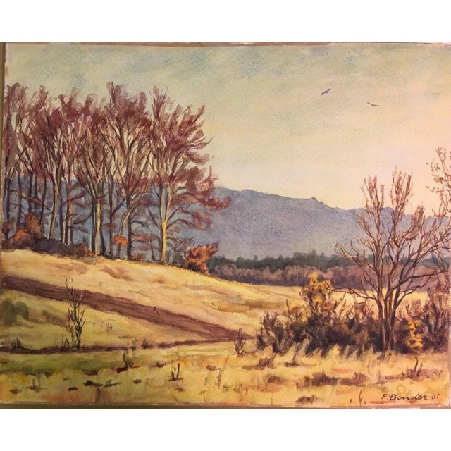 Bender Fritz, Erdbach Breitscheid Central Hesse Landscape, 1961, Oil on Canvas For Sale - Image 10 of 13