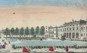 Somerset Royal Palace View - Original Etching 18° Century 18th Century