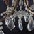 Brass Antique French Louis XIV Style Brass & Crystal 6 Light Chandelier C1930 For Sale - Image 8 of 11