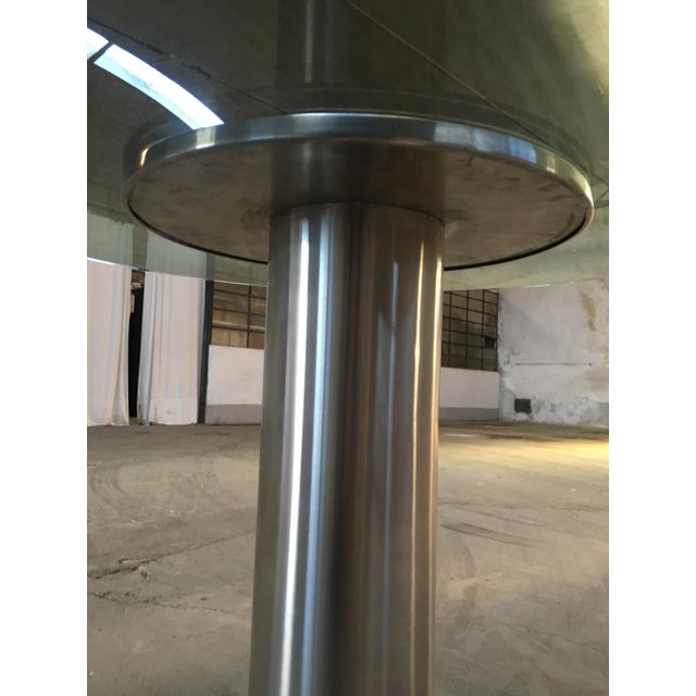 Mid-Century Modern Italian Chromed Base Dining Table, 1970s For Sale - Image 9 of 11