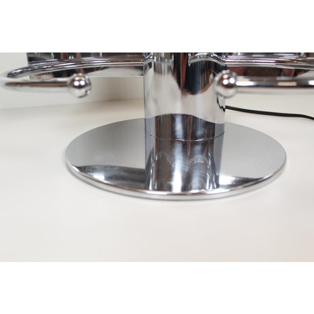 Vintage Italian Chrome Table Lamp, 1970s For Sale - Image 4 of 8