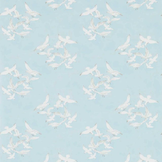 Sanderson Seagulls Wallpaper in Blue For Sale