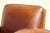 Vintage Pair Art Deco Revival Distressed Brown Leather Club Chairs & Ottomans, 1980s For Sale In Los Angeles - Image 6 of 18