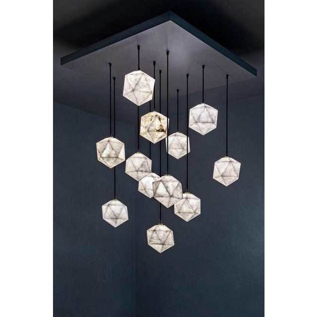 Meteorite 28 Pendant Lamp by United Alabaster For Sale - Image 6 of 8