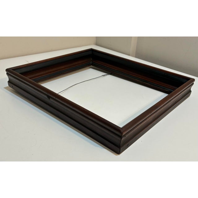 Victorian Antique Victorian Wood Walnut Picture Frame 13x15 c.1880 For Sale - Image 3 of 12