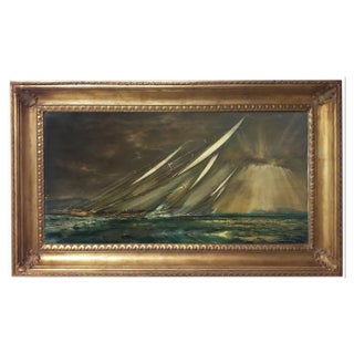 Regatta in the Gulf, English School, 2006, Oil on Canvas, Framed For Sale