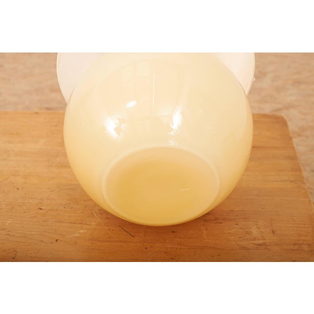 Table Lamp with Sepia-Yellow Glass Base and Shade, 1940s For Sale - Image 9 of 12