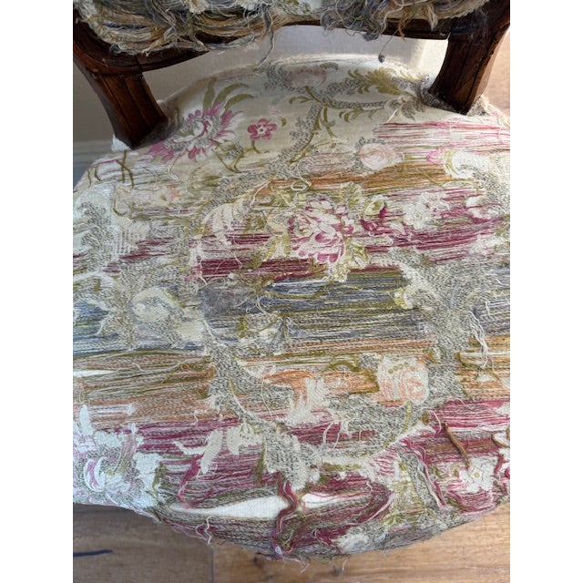 Pair of Louis XV carved beechwood side chairs. Purchased in Chinon, France in 1985 at Christian Dumartin Antiquaire, "La...