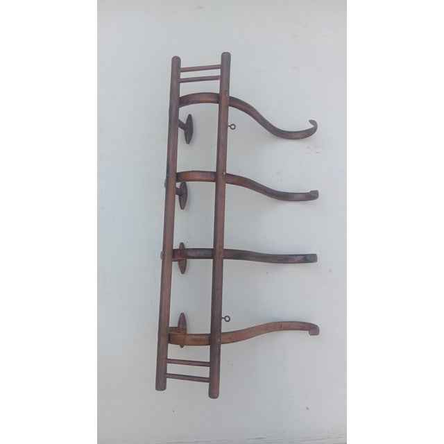Vintage Wall Coat Rack in Bentwood, 1950s For Sale - Image 4 of 6