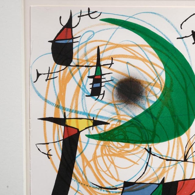 Joan Miró (1893–1983) Original color lithograph "The Green Moon" Paris 1972 from Lithograph Vol. IV Mourlot No. 861,...