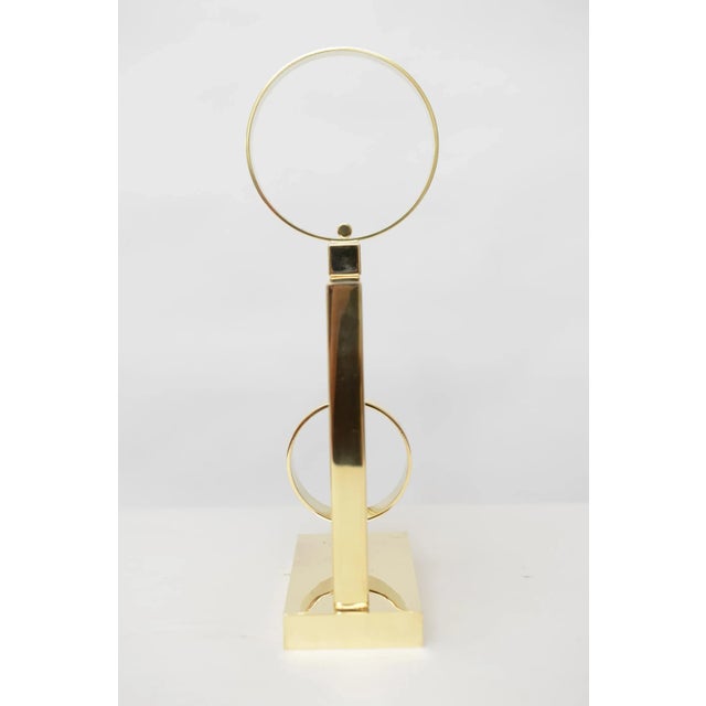 Brass Vintage Margret Wasserman- Levy Geometric Brass Sculpture, 1970's For Sale - Image 8 of 9