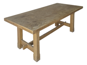 19th Century French Oak Trestle Farmhouse Dining Table