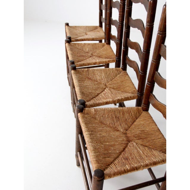 Antique Rush Seat Dining Chairs Set of 4 Chairish