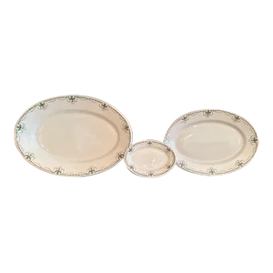 Set of 3 Ironstone Platters by Warwick China, 1920s