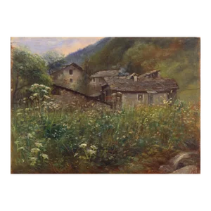 'Spring in the Soana Valley' by Anselmo Sacerdote, 1903, Dolomites, Piedmont, Gran Paradiso National Park