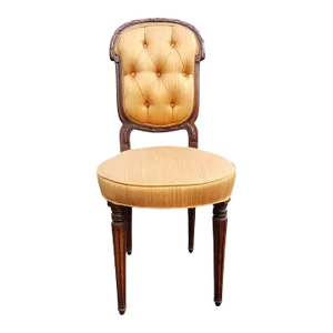 1950s Ladies Petite Carved Mahogany and Silk Tufted Upholstered Bureau Chair