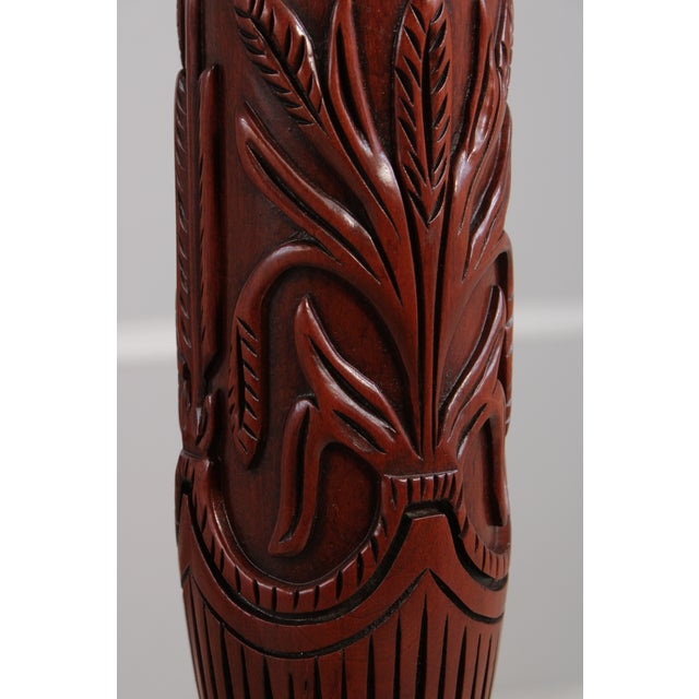 Henkel Harris Cherry Queen Sized Rice Carved Poster Bed For Sale - Image 9 of 16
