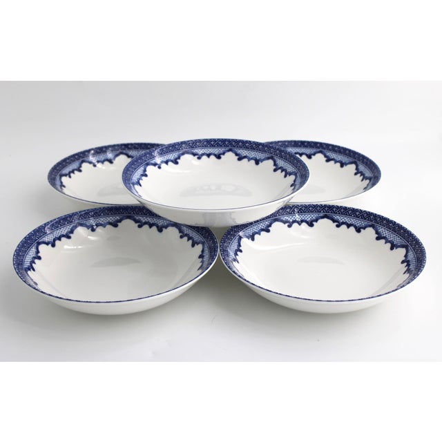 Asian Lauren Ralph Lauren Mandarin Blue Pasta Soup Bowls, Set of 5 For Sale - Image 3 of 5