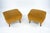 Elegant pair of Italian Mid-Century Modern ottomans dating from the 1950s, in the style of Gio Ponti. Featuring softly...