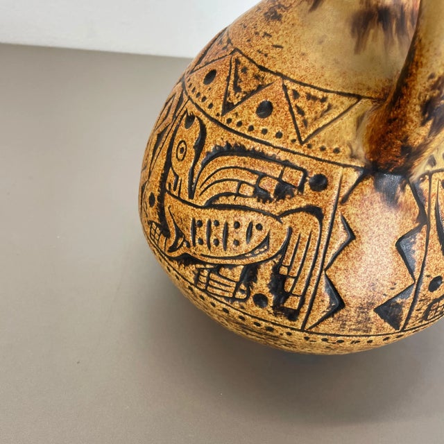 Pottery Fat Lava Maya Tiki Vase from Jasba Ceramics, Germany, 1970s For Sale - Image 11 of 18