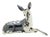 Vintage Italian Sterling Silver 925 Lying Fawn Deer Figurine from Saturno, Arezzo, 1990s For Sale