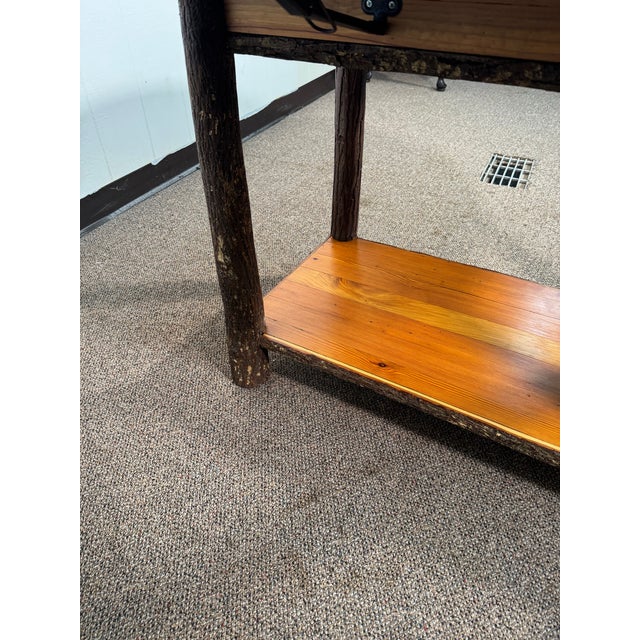 Late 20th Century Old Hickory Drop Leaf Stand For Sale - Image 10 of 12