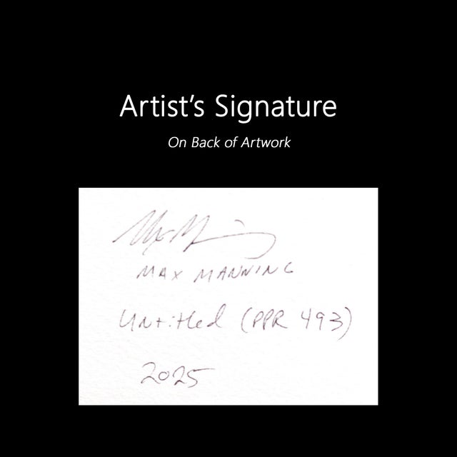 Green Untitled (Ppr493) - Original Surrealist Landscape Abstract Mixed Media Original Artwork by Max Manning For Sale - Image 8 of 8