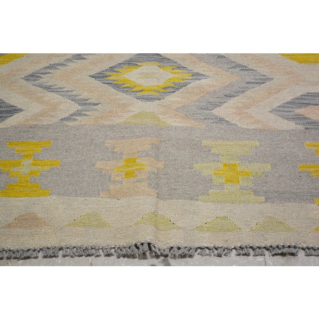 2010s Afghan Hand Made Organic Wool Maimana Kilim,5'8"x7'7" For Sale - Image 5 of 6