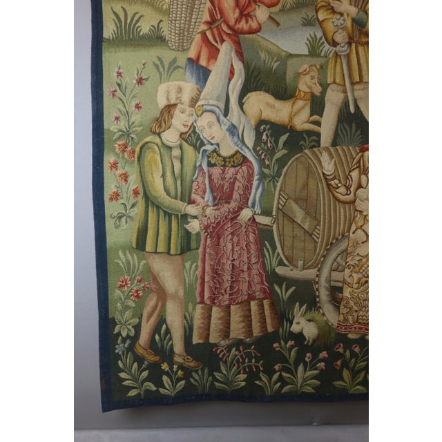 Medieval City Tapestry from Aubusson, 1980s For Sale - Image 15 of 17