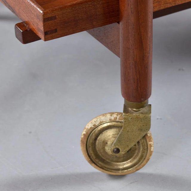 Refinshed Poul Hundevad for Vamdrup Danish Expanding Teak Bar Cart For Sale - Image 11 of 12