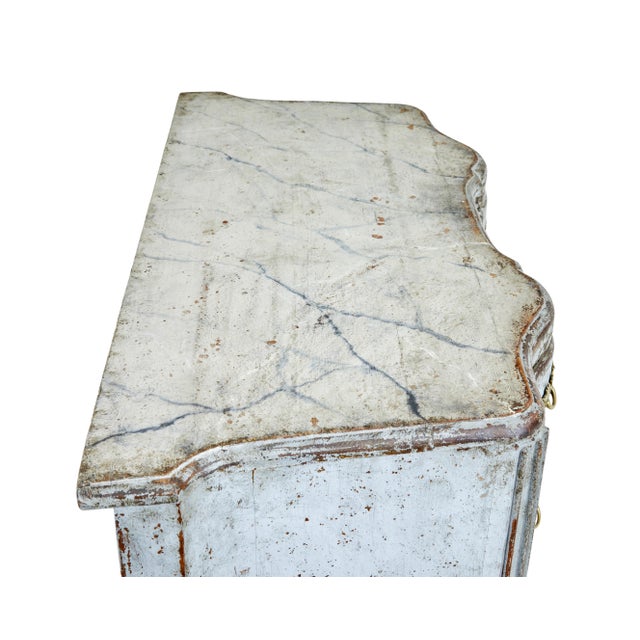 Wood Early 19th Century Swedish Painted Baroque Revival Chest of Drawers, 1820s For Sale - Image 7 of 11