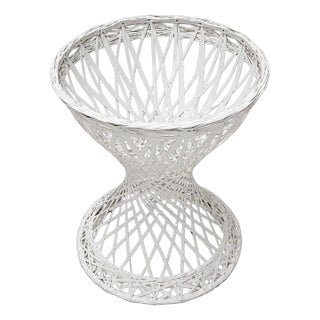 1960s MCM Spun Fiberglass Hourglass Pedestal Planter in the Style of Russell Woodard For Sale
