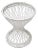 1960s MCM Spun Fiberglass Hourglass Pedestal Planter in the Style of Russell Woodard For Sale
