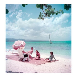 Toni Frissell 'Jamaica Parasol' Archival Pigment Print Framed in Brown For Sale