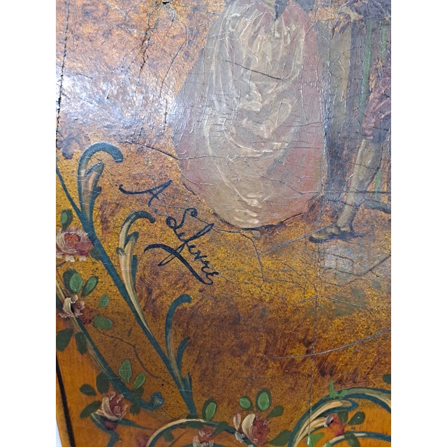 Verni Martin Style Hand Painted Armchair For Sale - Image 10 of 11