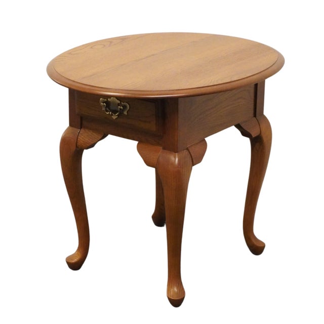 KINCAID FURNITURE Solid Oak Rustic Country Style 23" Oval Accent End Table 23" High 23.25" Wide 27" Deep We specialize in...