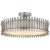 Leslie 21" Semi-Flush in Burnished Silver Leaf with Frosted Glass Designer: Suzanne Kasler Canopy: 5.75" Round Mounting:...
