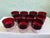 Mid-Century Modern Set of 10 Vintage French Luminarc Cavalier Ruby Red Champagne Coupe & Dessert Glasses For Sale - Image 3 of 9