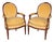 Pair Louis XVI Style French Armchairs For Sale
