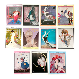 Vintage Vogue Magazine Cover Fashion Illustration Prints – Set of 11