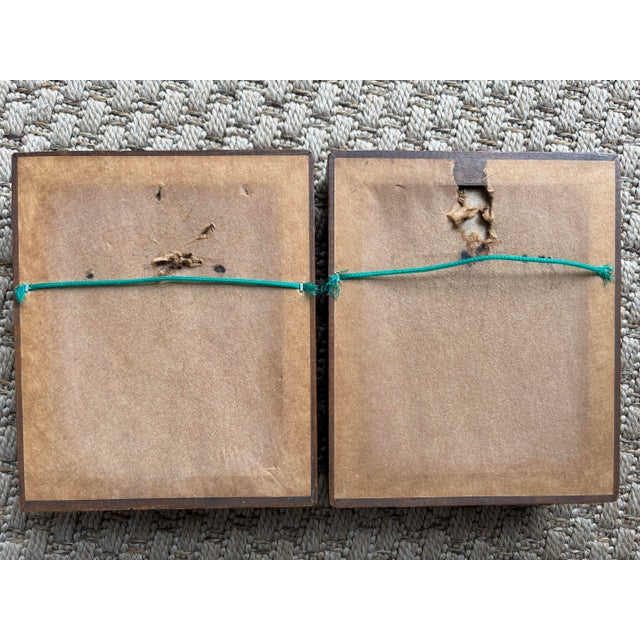 1950s Small Framed Floral Prints - a Pair For Sale - Image 6 of 6