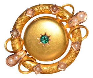 The Wyldwood: Antique late Georgian Early Victorian Yellow Gold Brooch Pendant