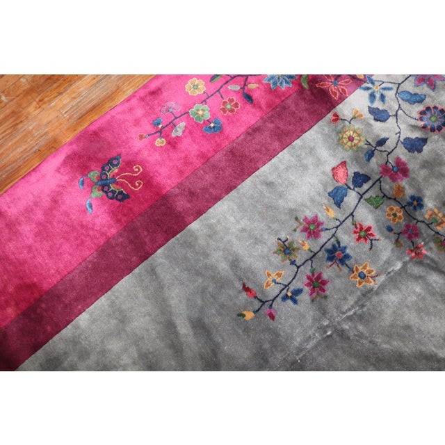 Early 20th Century Zabihi Collection Palace Size Art Deco Chinese Rug - 13'2" x 22'11" For Sale - Image 10 of 12