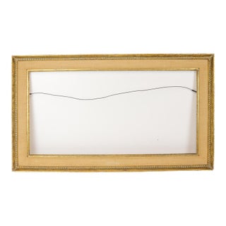 Large Antique Gilt Picture Frame With Linen Liner For Sale