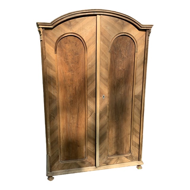 Vintage Hungarian Brown Wardrobe For Sale
